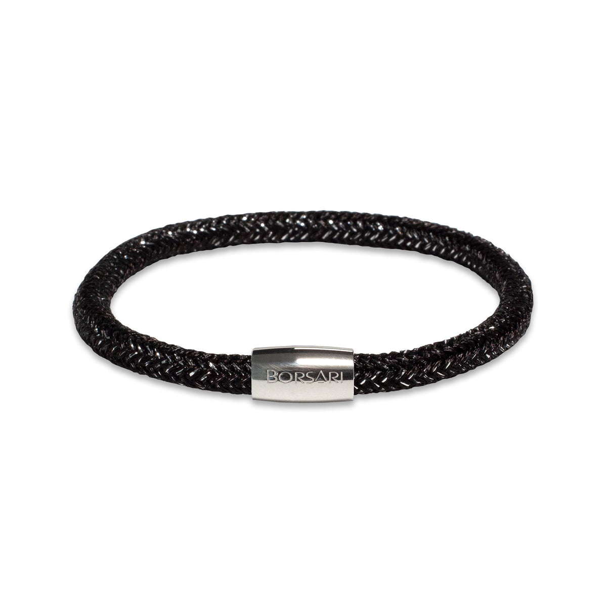 BR-DIVIN04P Ladies Black Mesh Bangle Bracelet – TenoUSA