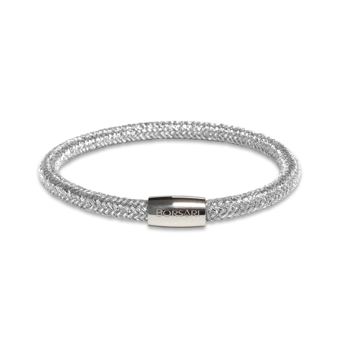 BR-DIVIN06P Ladies Silver Mesh Bangle Bracelet – TenoUSA