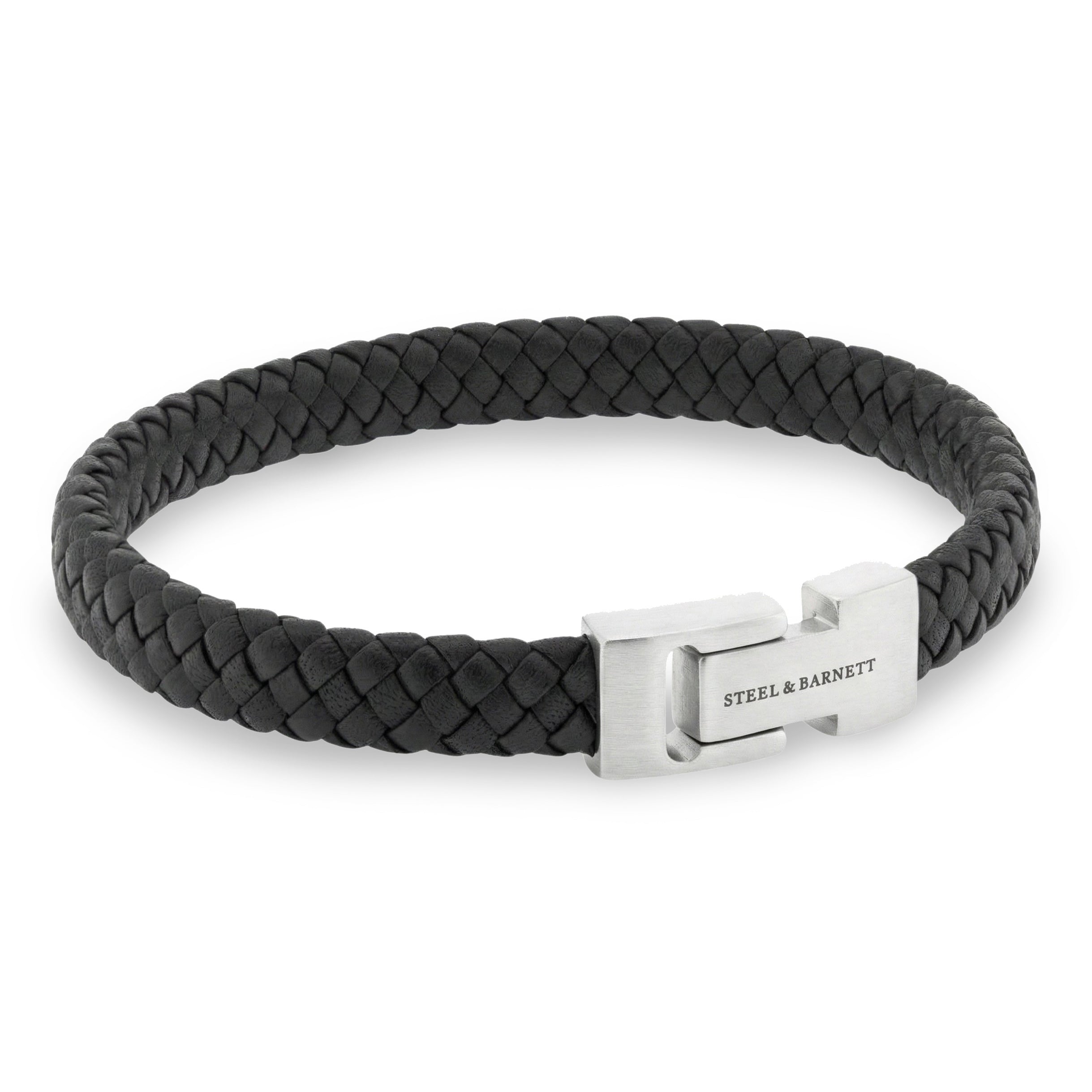 LBA/001 Black Leather Men's Braided Bracelet – TenoUSA