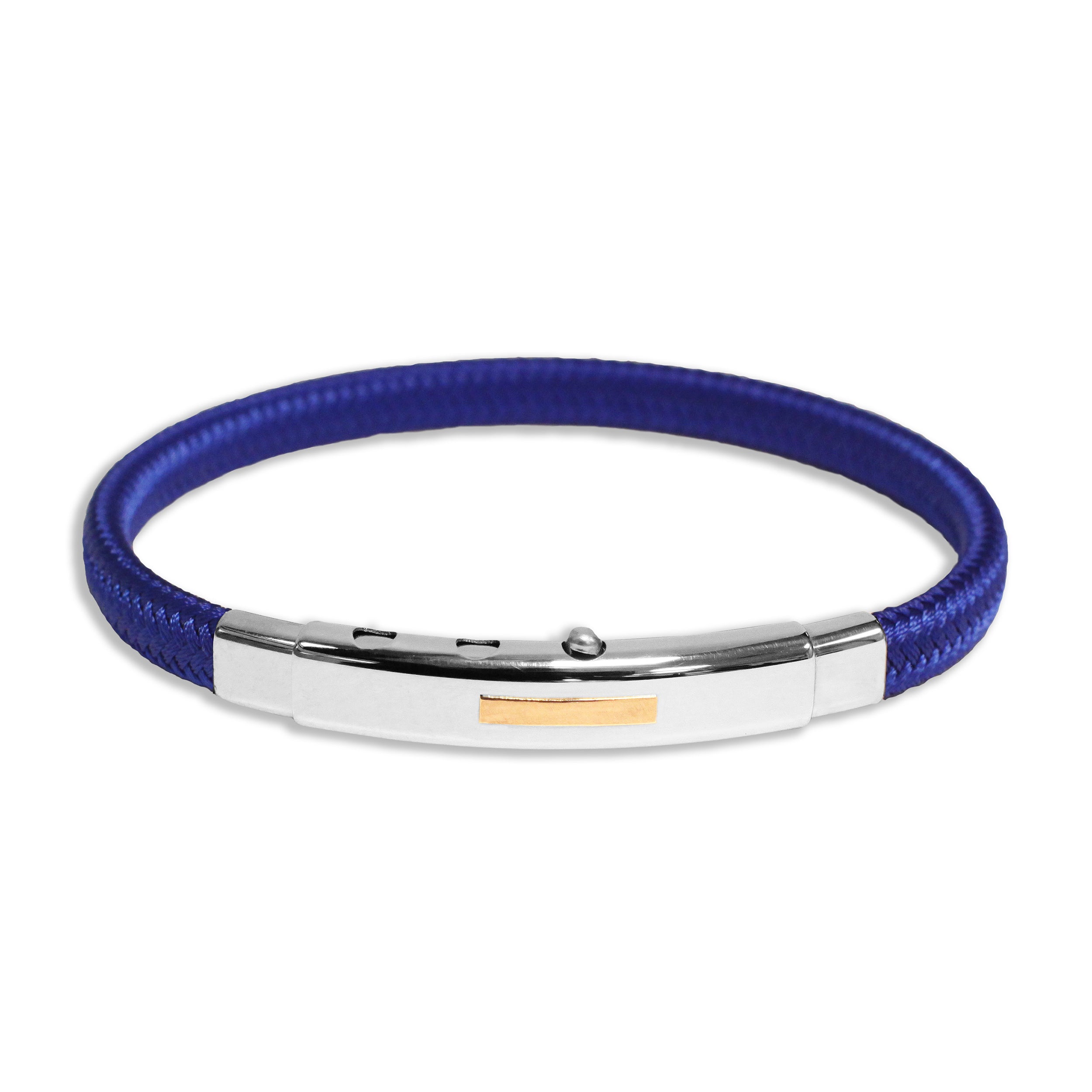 BR-REG06 Blue Poly, Steel & Rose Gold Bracelet – TenoUSA