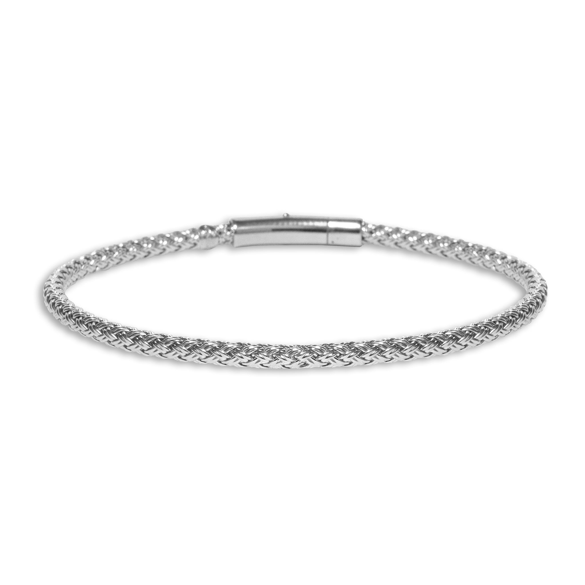 BR-SF01 Ladies Silver Bangle Bracelet – TenoUSA