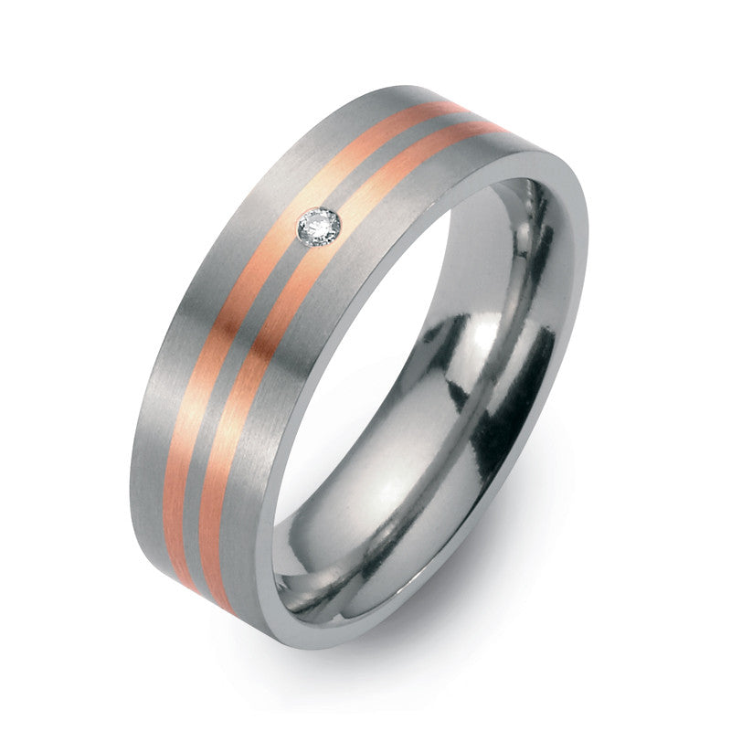 51146-02 TeNo Titanium Ring with Diamond